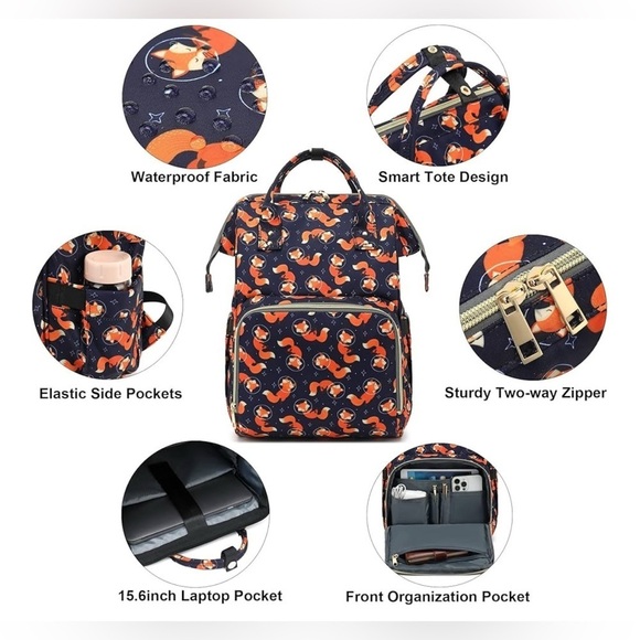 Women Laptop Backpack, College School Backpack Bookbag 15.6 Inch Computer NEW - Picture 4 of 12